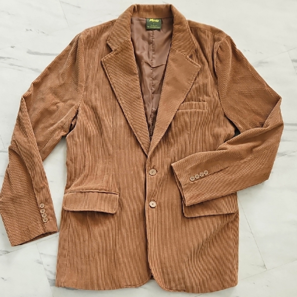 Vinatge Parts By Machine Clothing Company Brown Corduroy Blazer